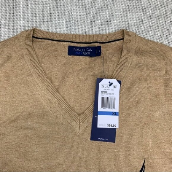 Nautica Mens Navtech V-Neck Sweater Size XL - Picture 4 of 10
